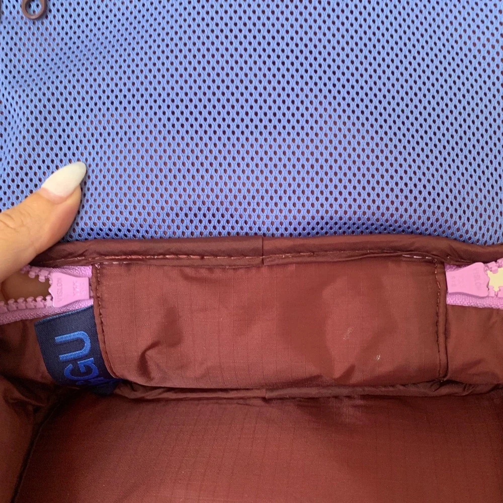 BAGGU Purple Floral Cosmetic Bag with Orange & Green Accents - Picture 6 of 6